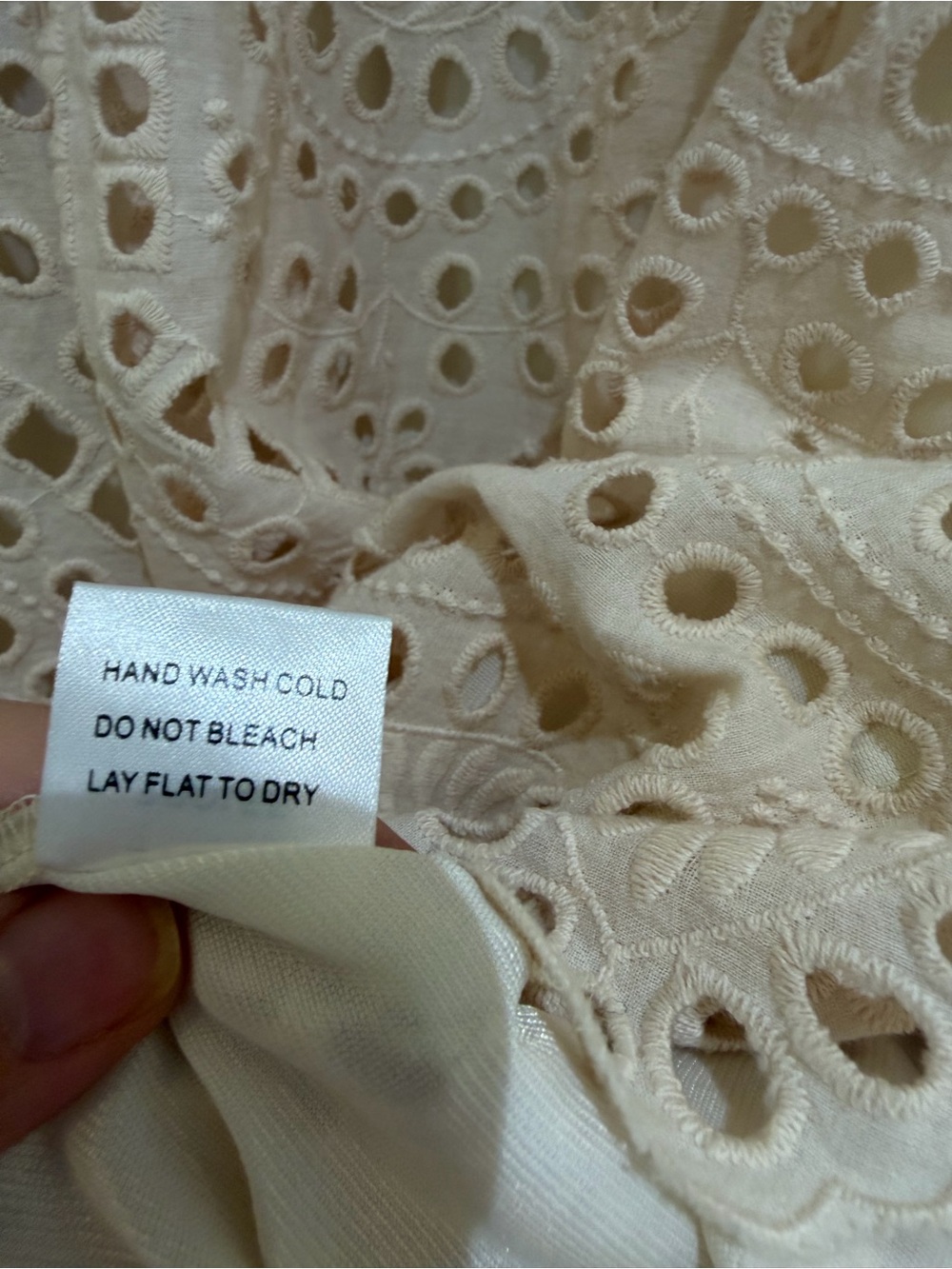 ROOLEE Falling for You Eyelet Dress Midi in Cream lined boho Size XS - Picture 11 of 14